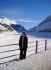 Agata poses at Fedaia Lake